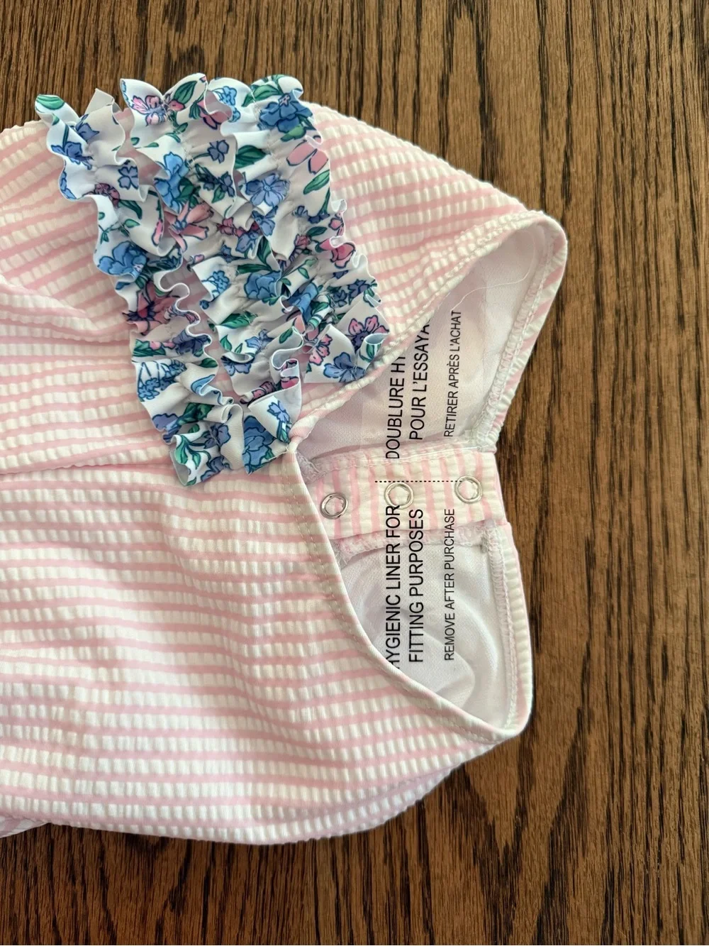 Tommy Bahama Light Pink Striped Long Sleeve One-Piece